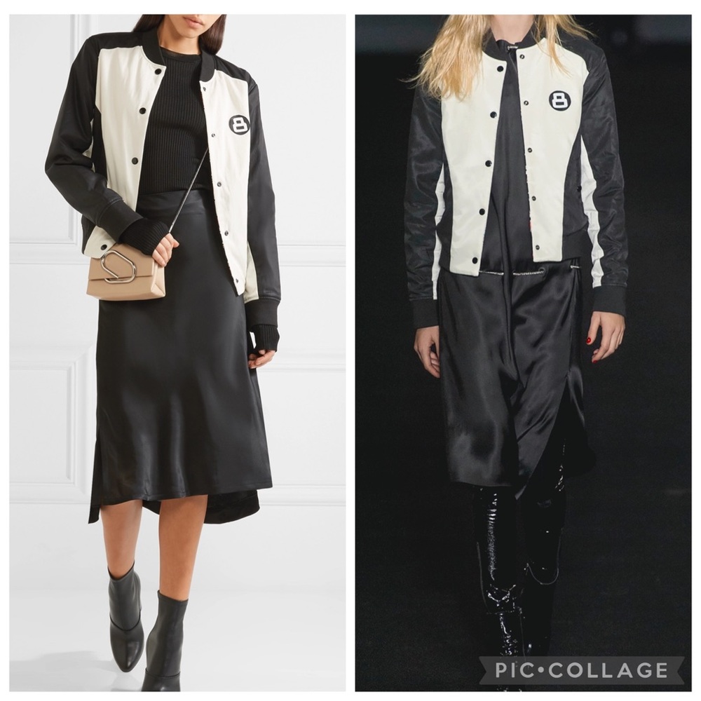 Rag & Bone Morgan Reversible Print Satin-twill Bomber Jacket Size XS